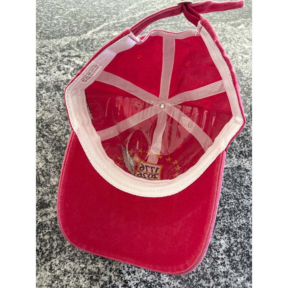 NWT Unisex 250 Years of Freedom Declaration Baseball Cap -OSFM- Red - Picture 4 of 4